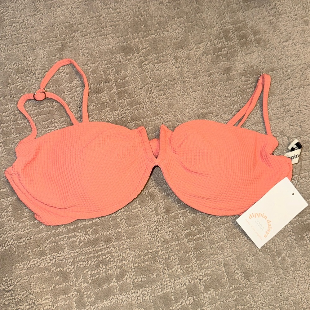 Size Large Dippin Daisy’s Tea Rose Seashore Highwasted Swim Bikini